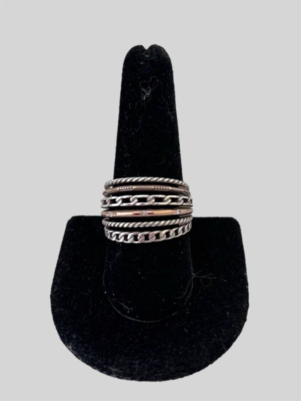 Brighton NEPTUNE’S RINGS Ring Multiple Row Size 10.